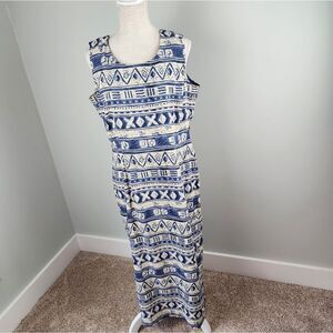 MISS DORBY SLEEVELESS AZTEC MAXI DRESS SIZE 14